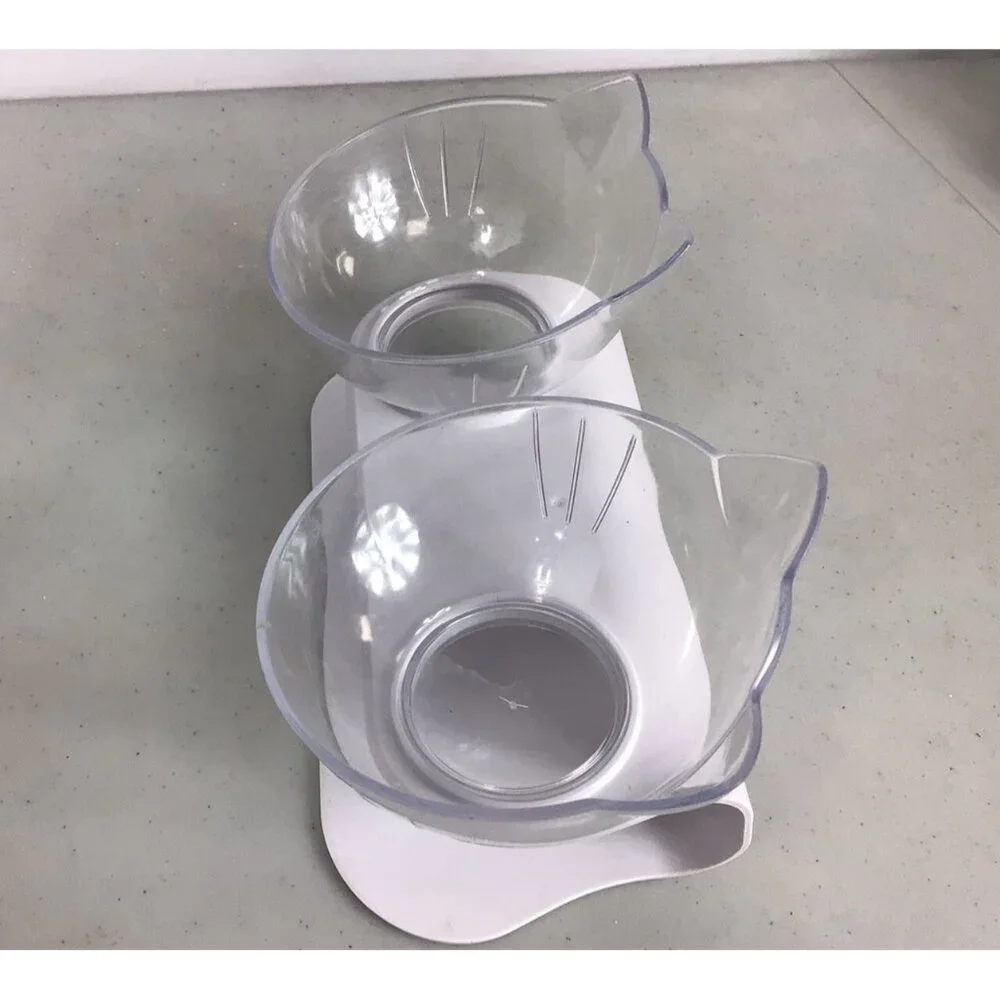 Raised Cat Shaped Double Dish